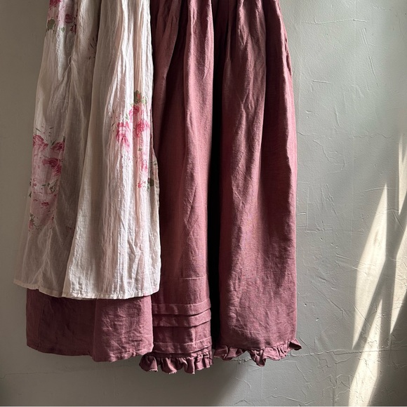 Les Ours linen maxi boho sundress with tie straps. - Picture 6 of 10